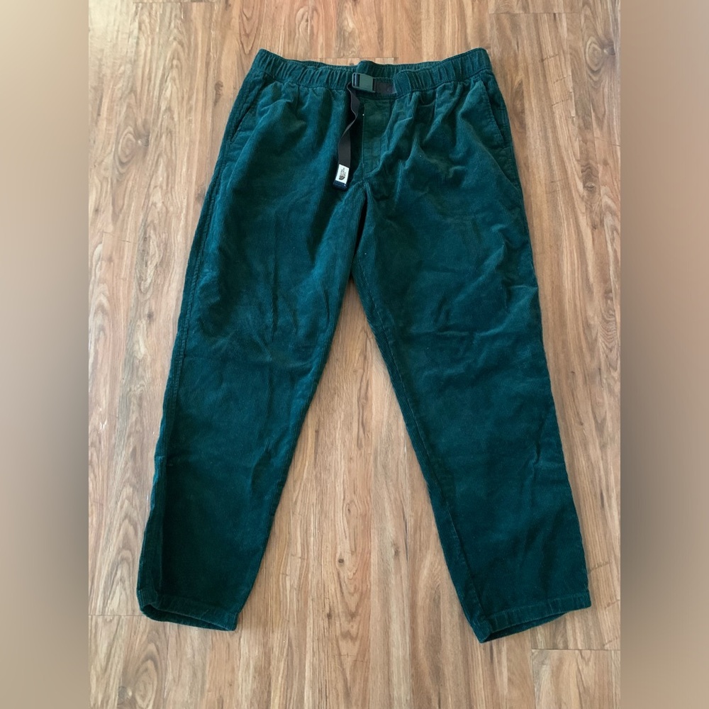 The North Face Buckle Belted Corduroy Pants Green XXL